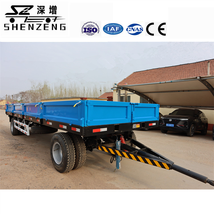 15吨农用挂车 拖拉机拖斗 平板拖车 平半挂车 拖车底盘