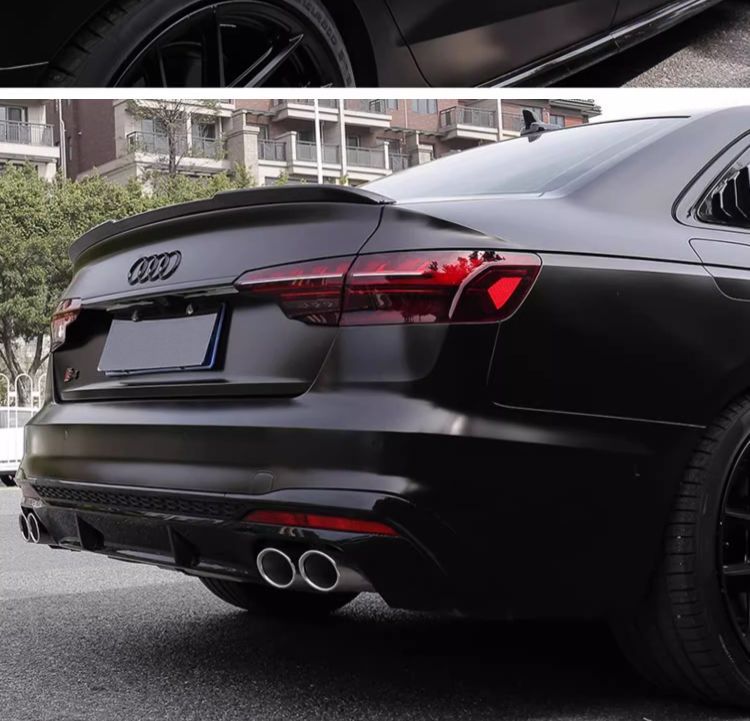 Suitable for Audi A4L, black car emblem, four-ring 45 four-wheel drive emblem, 40 TFSI rear emblem, engine displacement emblem, letter decorative sticker