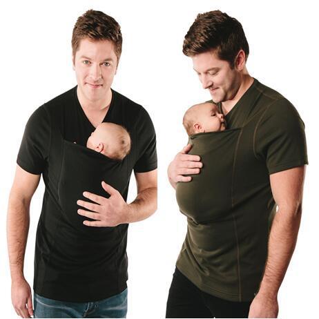 Cross-border new Amazon AliExpress kangaroo dad multi-functional clothes kangaroo V-neck casual T-shirt men