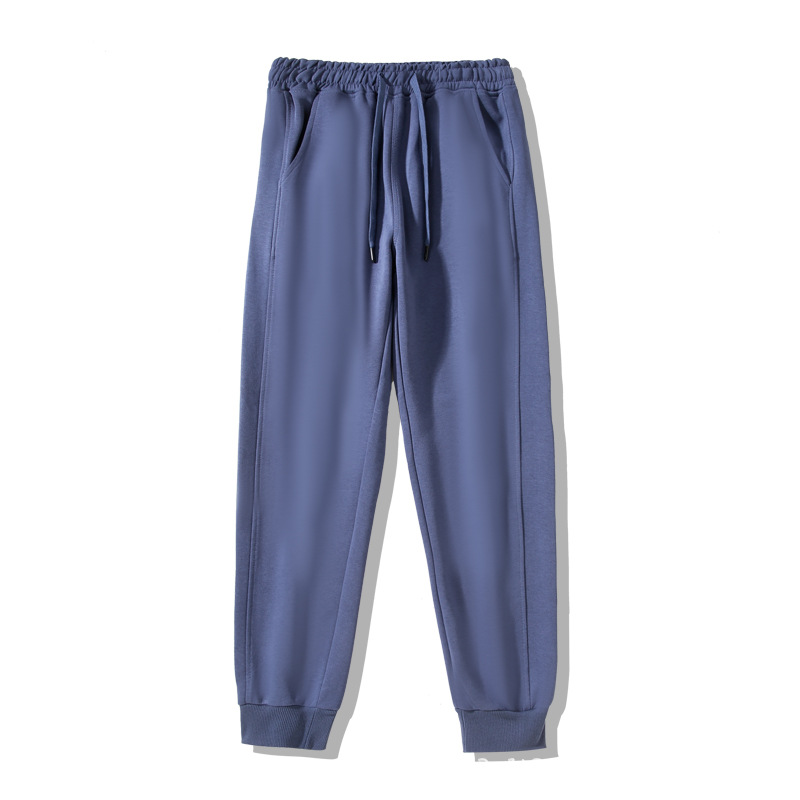헤이즈 블루 코튼 스웨트 팬츠