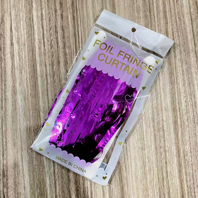 Cortina de lluvia, accesorios de decoración de cumpleaños, borlas, flores de dibujo, fondo de fiesta de boda, cortina de puerta de seda de lluvia de color 1*2m