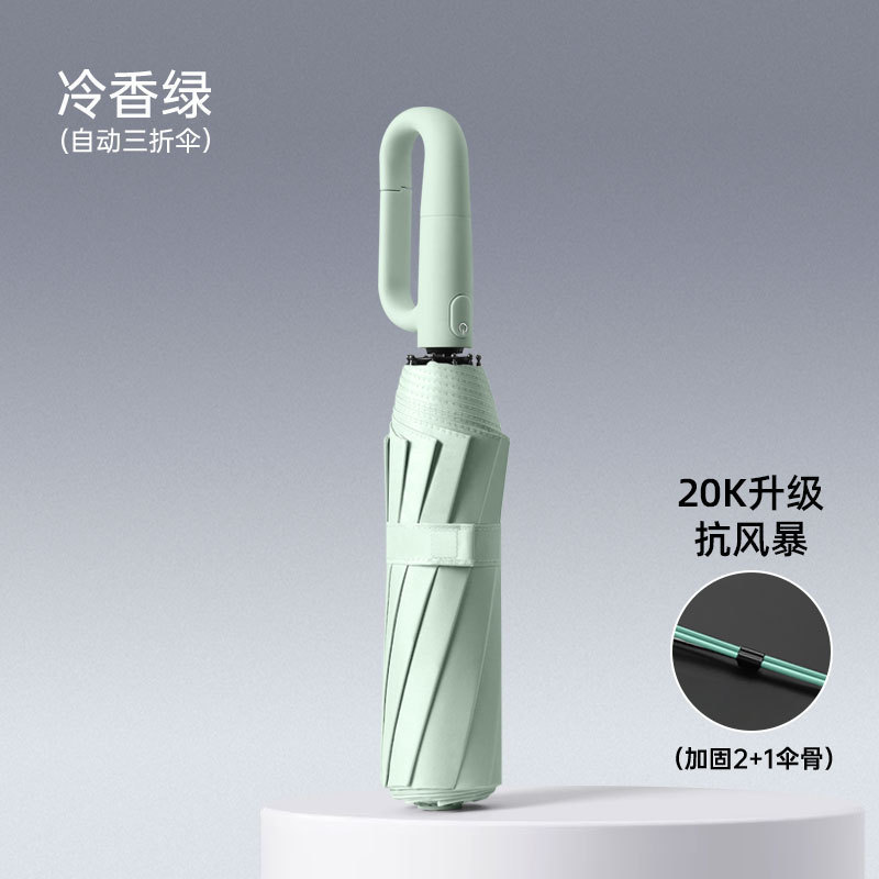 雨伞60骨自动大号森系女学生折叠伞韩版双人防晒晴雨两用太阳伞|undefined