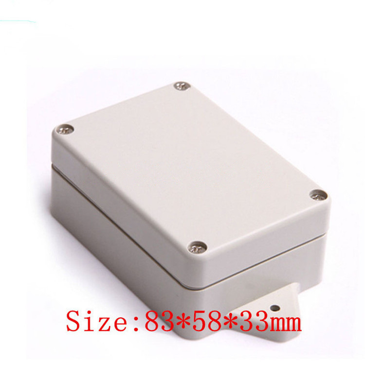 F19电子塑料防水盒83*58*33ABS户外监控防水接线盒仪表仪器外壳