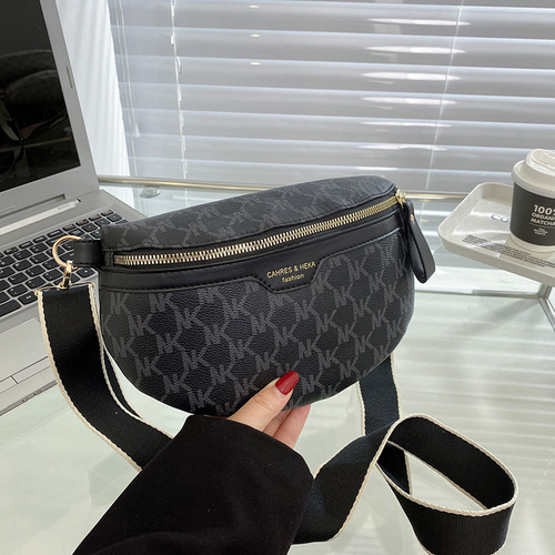 2024 new fashion trend waist bag, classic color chest bag, practical and atmospheric shoulder bag, Korean style crossbody bag, women's bag