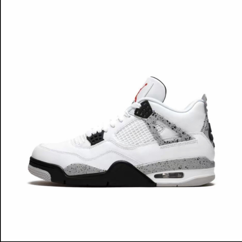 Zapatos de baloncesto de cuero de vaca original puros Pitian AJ4 zapatos antiderrapante retro zapatos de cuero de cabeza zapatos de hombre y mujer