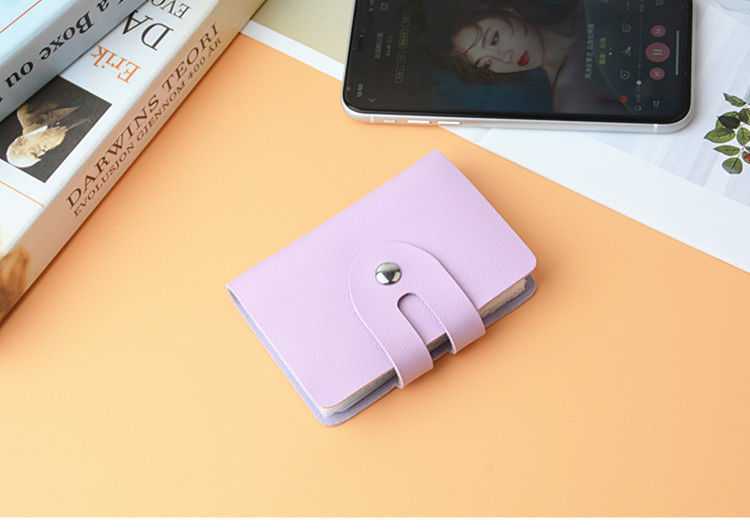 Unisex Gender Unisex Solid Color Pu Leather Hidden Buckle Card Holders