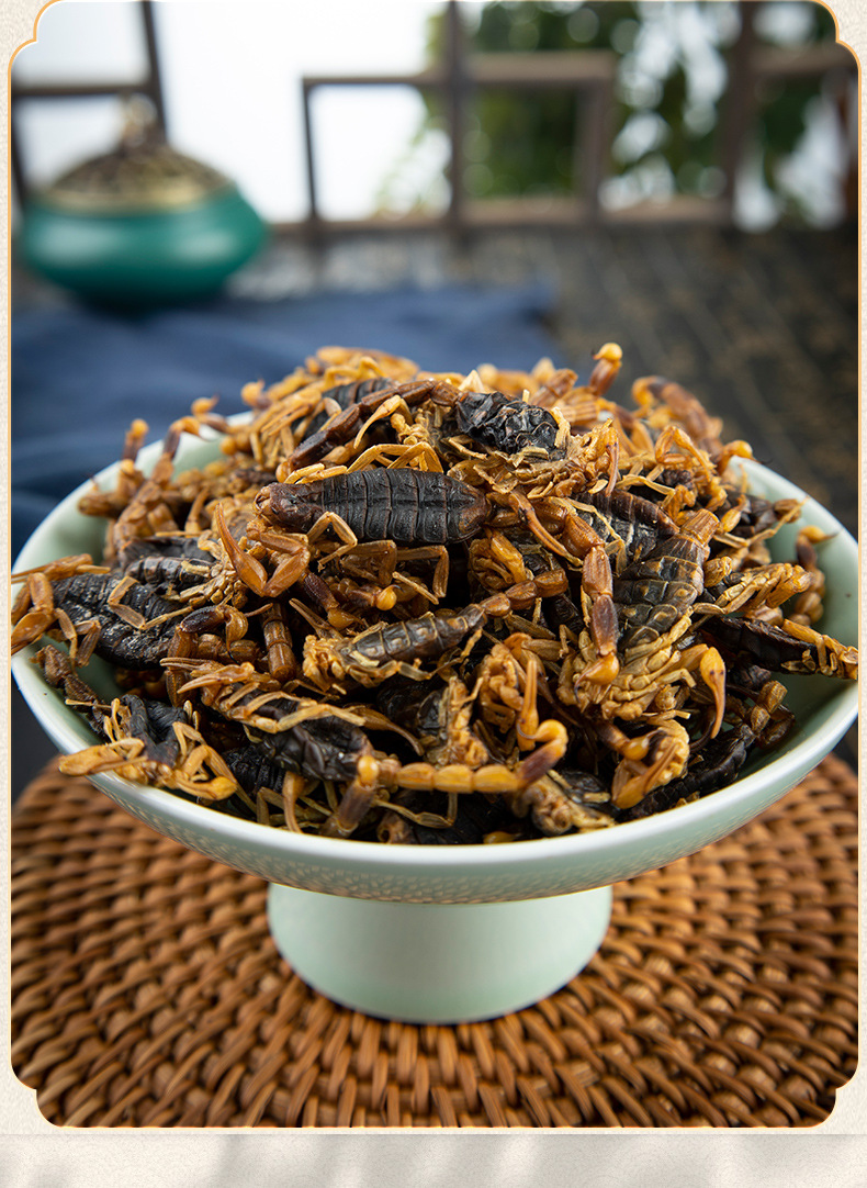 Dried Whole Scorpion Quan Xie 全蝎 Whole Body TCM Herb Unsalted Fully Dried Can Be Ground to Powder key features