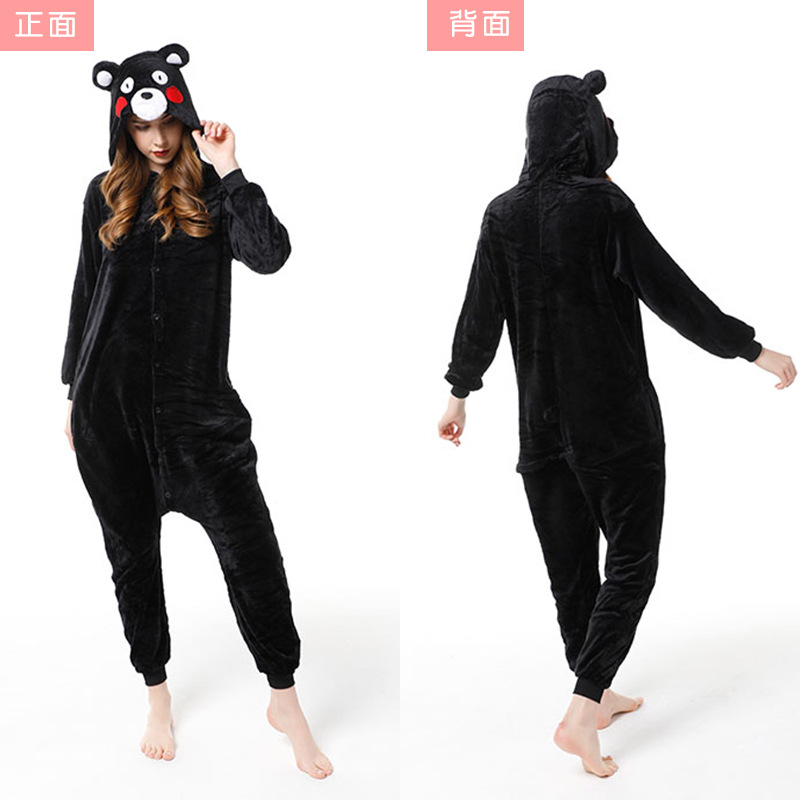 Otoño y invierno serie de animales de flanela de dibujos animados mono Goku polvo cerdo padres e hijos pareja ropa de casa interacción padre-hijo