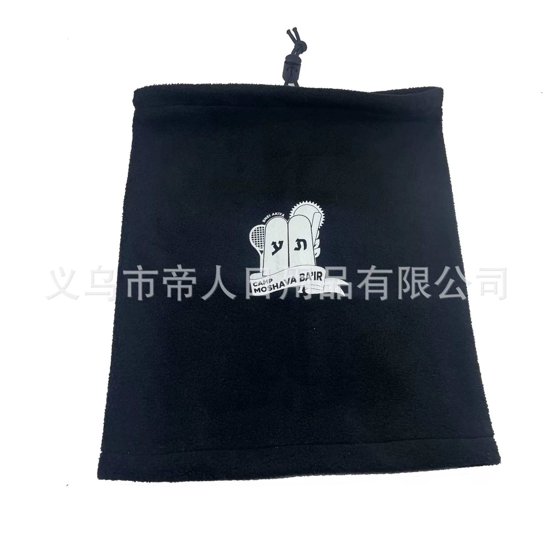 工厂定-做摇粒绒保暖围脖帽子加绒头巾脖套拉绳骑行面罩护颈套