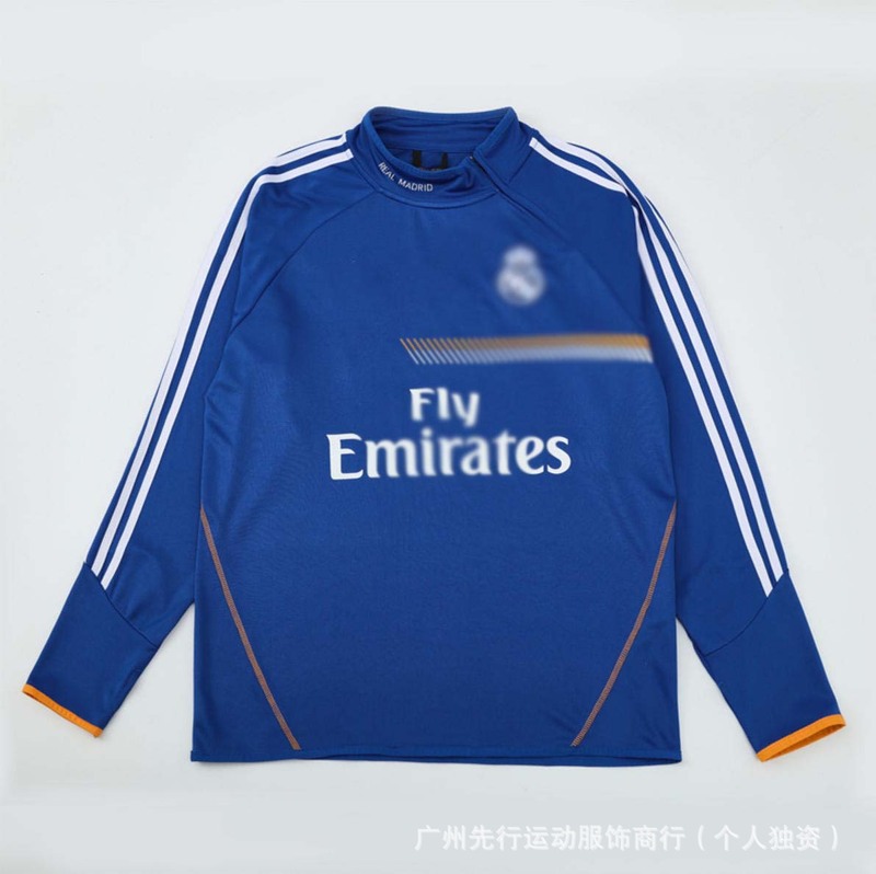 新款产品复古半拉长袖训练服上衣【S-2XL】联名皇马AC米兰运动服|undefined
