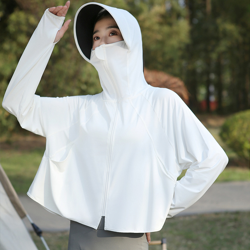 茉寻浪漫防晒衣女短款2025新款夏季防紫外线原纱冰丝斗篷防晒服女|undefined