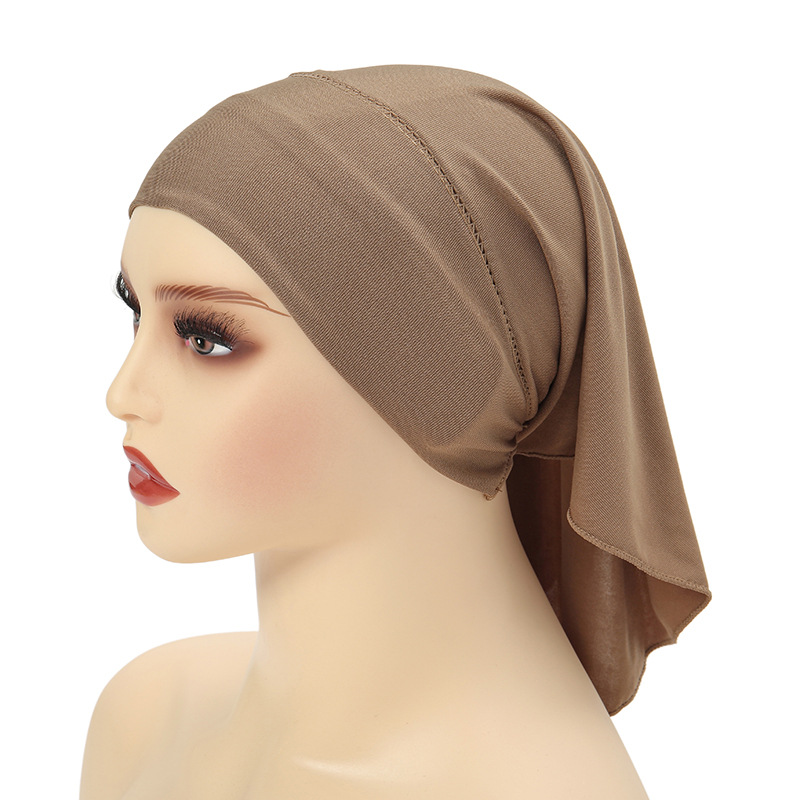 cappello elastico a coda lunga da donna che può nascondere il cappello turbante per capelli cappello elastico musulmano_voghion.com