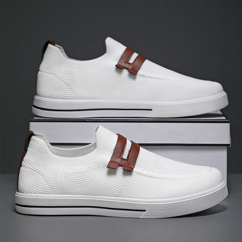 Zapatos de hombre de verano nuevos zapatos casuales transpirables zapatos de tela elástica suave zapatos deportivos ligeros zapatos de negocios de hombre moda