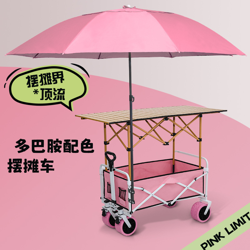Folding Table for Street Vendors, Adjustable Height, Suitable for Grilling Sausages, Portable for Outdoor Camping and Shopping