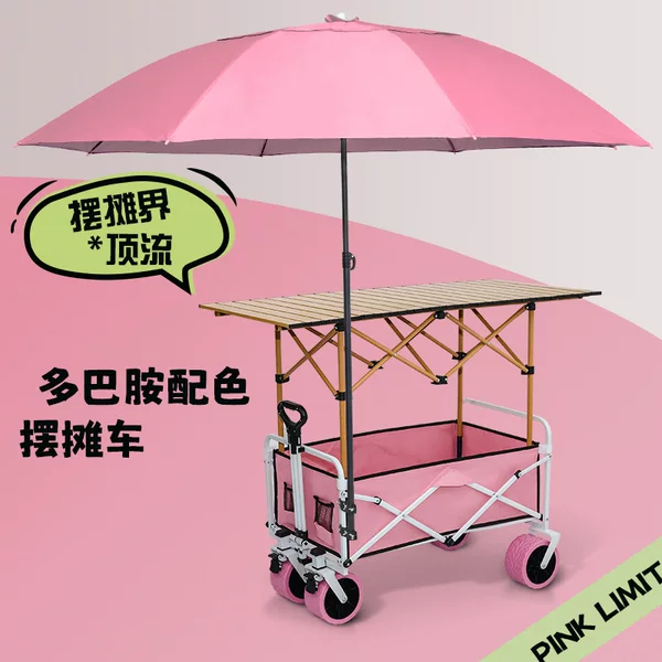 Folding Table for Street Vendors, Adjustable Height, Suitable for Grilling Sausages, Portable for Outdoor Camping and Shopping