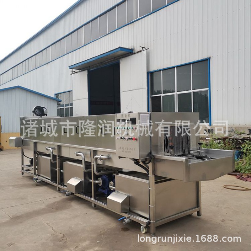 隆润机械食品塑料筐清洗机 周转筐高压喷淋清洗设备去油污