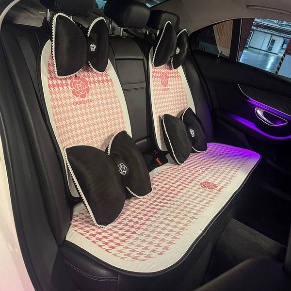Pink-rear three-piece set + 2 cushions + 2 headrests