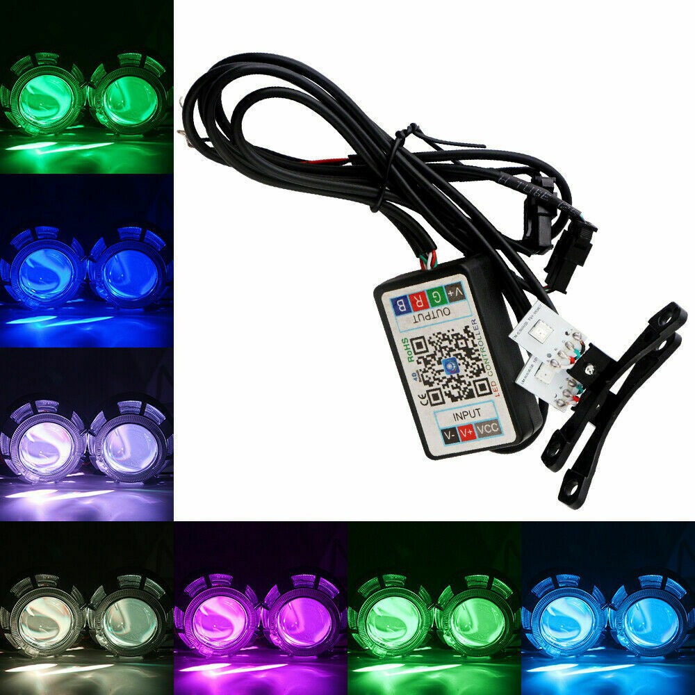 H1 colorido en forma de T solo APP360led Devil ojo teléfono móvil Bluetooth lente de control remoto Lámpara decorativa Angel Eye