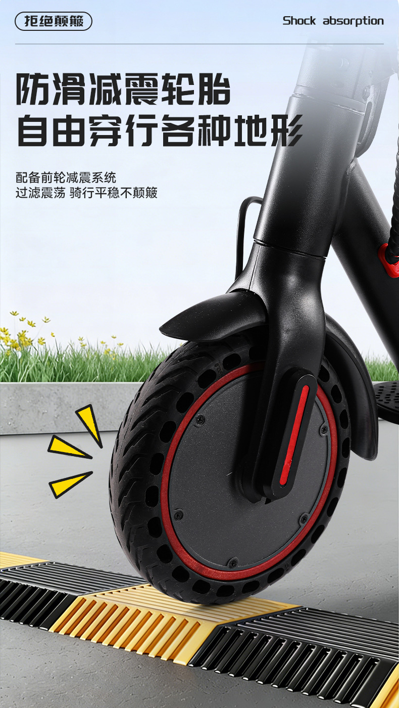 Cross-border Xiaomi scooter with dual front and rear shock absorbers, portable and foldable lithium battery two-wheeled electric vehicle for adults