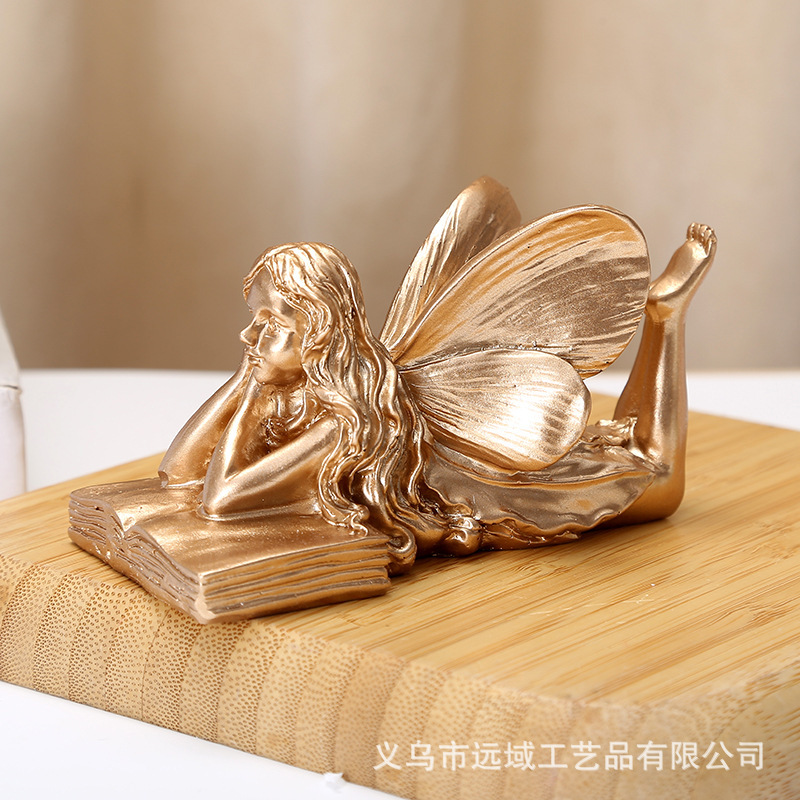 花の妖精樹脂装飾品家の装飾置物屋内庭庭本棚キャビネット装飾樹脂工芸品|undefined