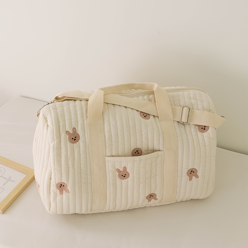 韓国イン・新しい刺繍入り多用途トラベルバッグ大容量荷物バッグ軽量収納ポータブルクロスボディ通気性|undefined