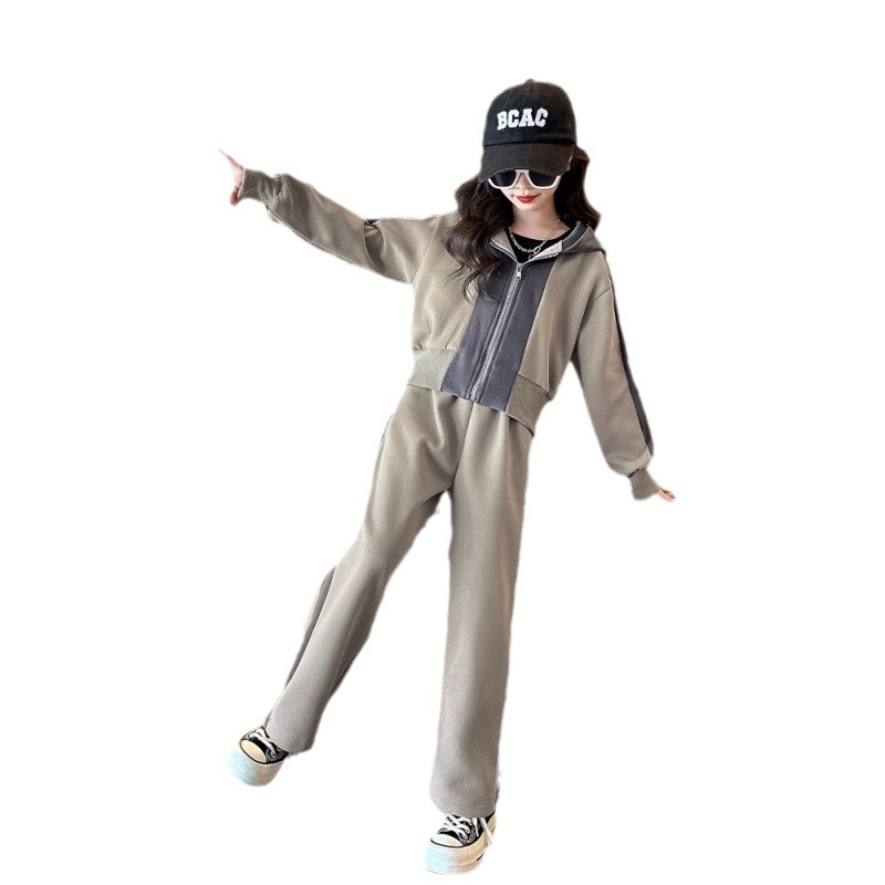 Children's Hooded Jacket And Pants Set For Girls Autumn Fashion_voghion.com