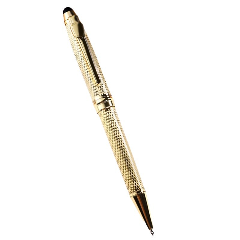 Fabricante de negocios Bolígrafo De Metal pluma de fibra de carbono bolígrafo de oro blanco Taiwán movimiento condensador bolígrafo impresión