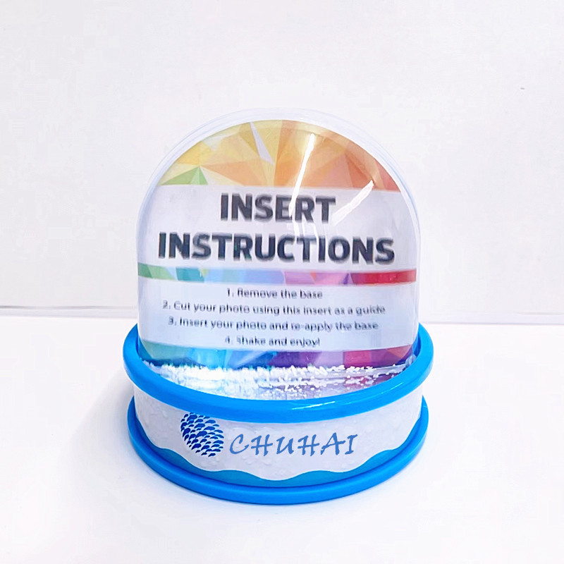 Semi-Circular Shape Quicksand Photo Frame Sticker Base Pvc Cartoon Pattern Base Logo Plastic Snowball Photo Frame Ornaments