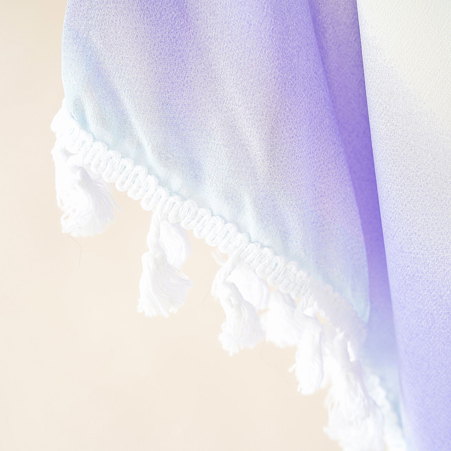 Ropa de protección solar junto al mar traje de baño suelto para mujer al aire libre playa de vacaciones de aguas termales blusa de bikini de borla teñida a rayas image 4