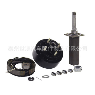 4-Hole 2200 Pound Trailer Hub Drum Brake Disc Electric Brake Handbrake Habab Head Axle Head Assembly with Brake Hub