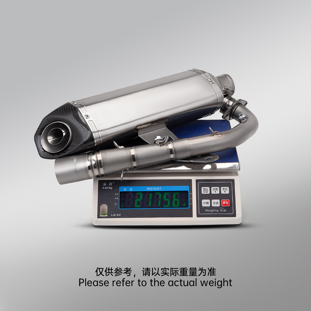 Motorcycle Scooter Zongshen 368g Titanium Alloy Front Exhaust Pipe and Rear Muffler Set, Non-Destructive Installation