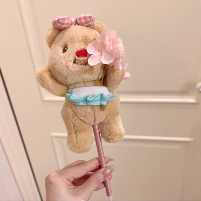 Día del Maestro regalo de mantequilla oso bouquet bolígrafo 2024 nuevo muñeco de dibujos animados para la maestra decoración