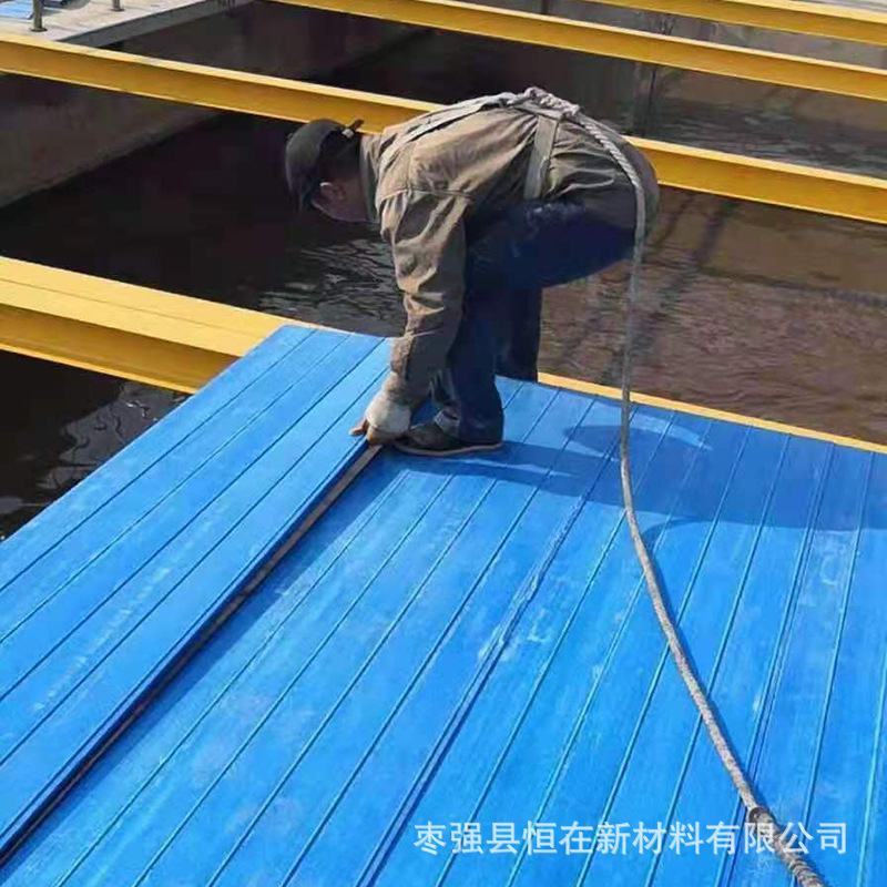 厂家直供 玻璃钢拉挤污水池盖板 500*50*5平板 污水池废气收集用