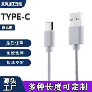 Type-c20厘米短线铜包钢充电线USB数据线线小风扇Led灯剃须刀配机