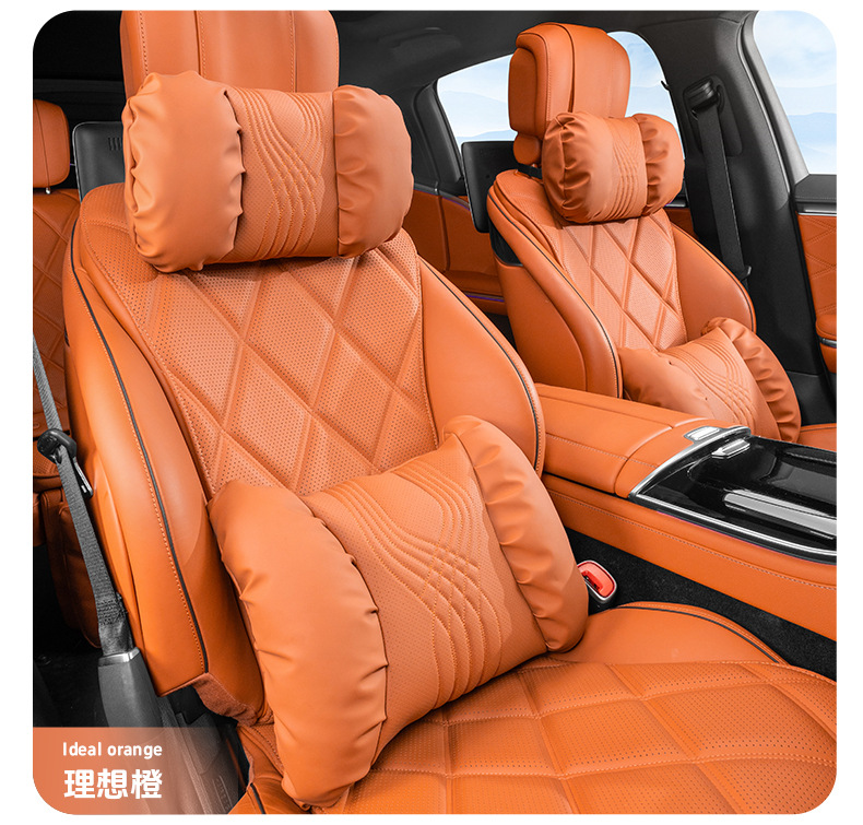 Cross-border Explosions Car Headrest Lumbar Car Seat Headrest Advanced Sense Comfortable Cloud Cotton Car Neck Pillow