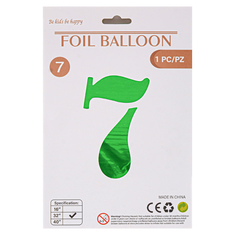 32 pulgadas Tarjeta de papel digital OPP globo de embalaje independiente fiesta de cumpleaños ambiente decorativo globo