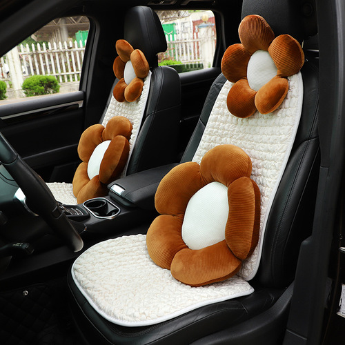 Puff grid car seat cushion Four-season universal car single-piece breathable non-slip seat cushion Goddess car interior supplies