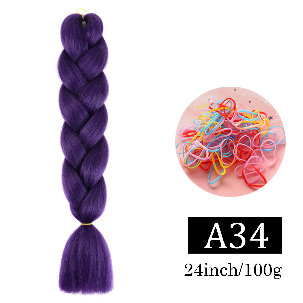 Peluca de trenza grande africana, color, trenza sucia, cuerda para el cabello, degradado, fibra química, trenza grande, reggae, hip-hop, trenza sucia, trenza