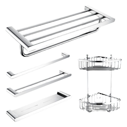 304 Stainless Steel Towel Rack, Luxury Bathroom Towel Bar, Sanitary Towel Holder Set for Bathroom, Export and Engineering Use