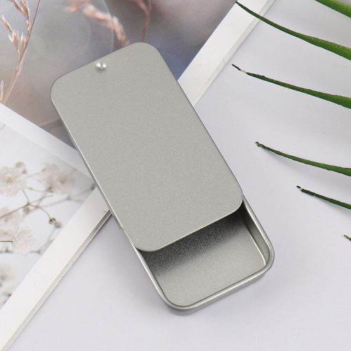 Mint Candy Balm Sliding Metal Mini Tin Box with Slide-Open, Sealed Design – Perfect for USB Drives, Tablet Candies, or Empty Containers