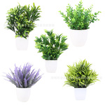 亚马逊爆款人造桉树叶盆栽仿真塑料植物适用于家庭办公室花园装饰