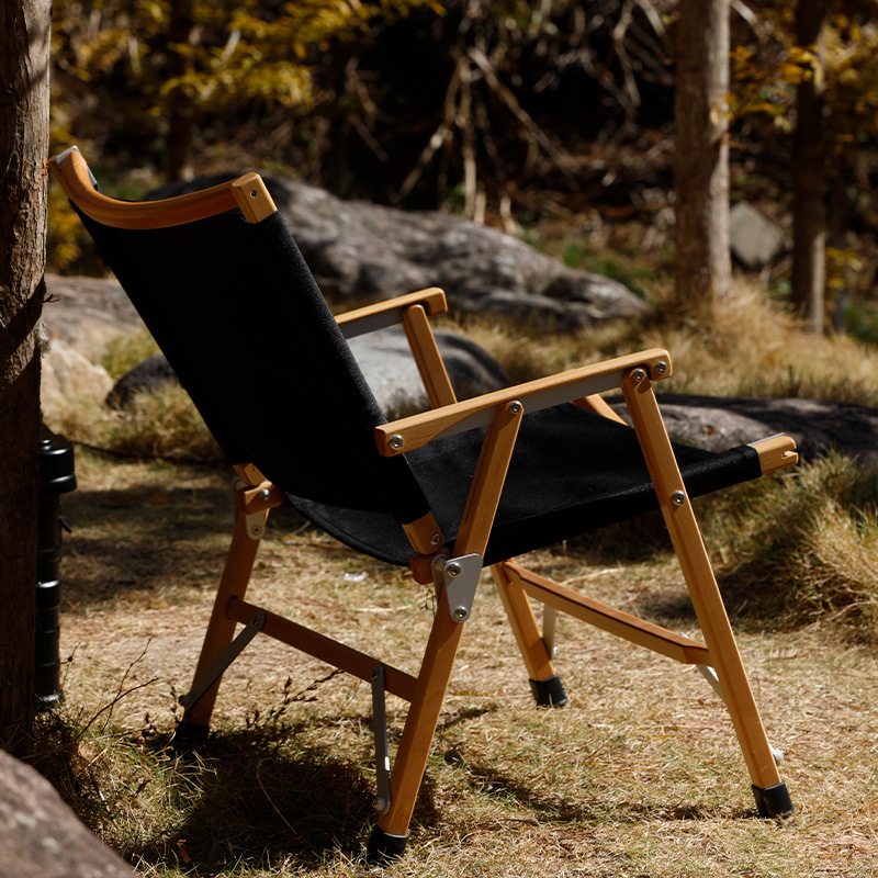 Silla plegable al aire libre portátil Beech Kermit silla pesca plegable taburete portátil al aire libre de madera maciza taburete al por mayor