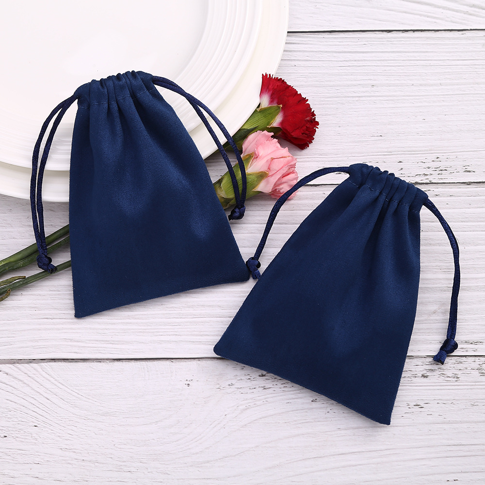 30g Weight Jewelry Packaging Bags Classification 1 Piece Quantity Daily Occasion Solid Color Pattern Drawstring Design Retro Style 1 Piece Retro Solid Color Cloth Drawstring Jewelry Packaging Bags 4
