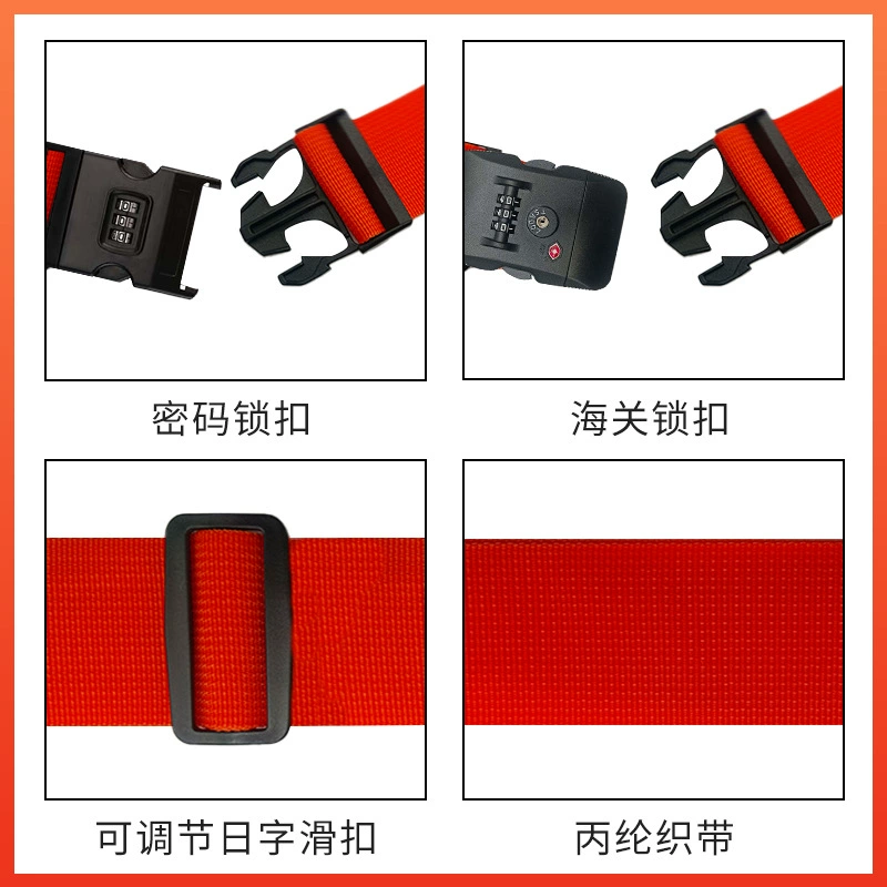 Luggage suitcase with clasp, belt, (Cross-border trading), wholesale