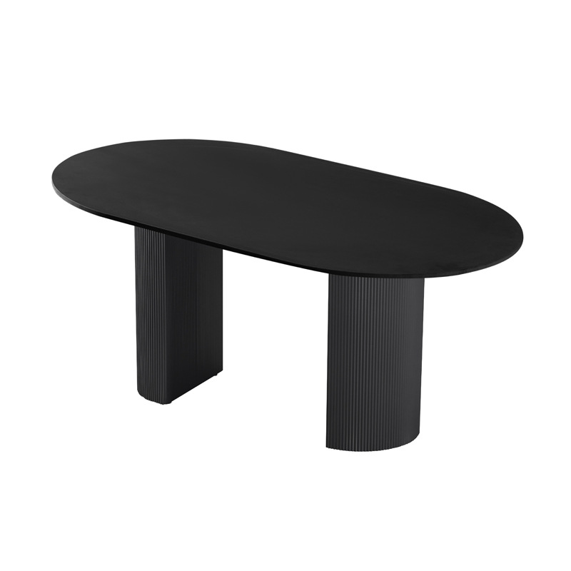 Mesa de comedor de roca semicircular, mesa de comedor de lujo ligera italiana, mesa de comedor de pequeño tipo, mesa de comedor doméstica moderna y simple.