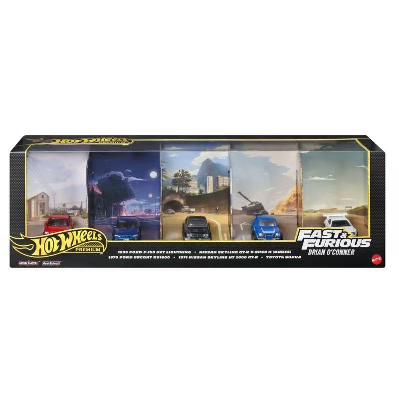 Hot Wheels New Fast & Furious 5-Piece Set Toyota Ford Nissan Alloy Car Model JMN13