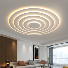 客廳燈波紋吸頂燈現代簡約2022新款極簡創意卧室燈個性北歐餐廳燈