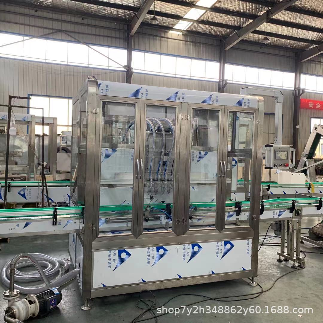 厂家定做 全自动6头柱塞灌装机 适用粘稠液体类 蜂蜜 糖浆 辣椒酱