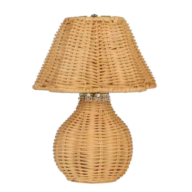 Nuevo estilo chino simple bambú tejido lámpara de escritorio de bambú sala de estar tatami moderno creativo retro lámpara de cabecera práctica