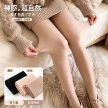 光腿神器女超自然秋冬季单层一体打底裤连裤袜加绒裸感一件代发